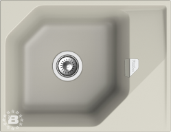 RIVELATO Мойка LOCUS 65  1-чаш 650*500 topazio арт.LS-65 topazio