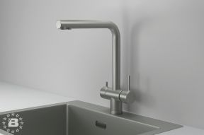 KS-7011, СТАЛЬ МАТОВАЯ, СМЕСИТЕЛЬ КУХОННЫЙ KITCHEN SPACE